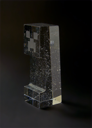 Illustration for article titled Crystal Minecraft Creeper Trophy